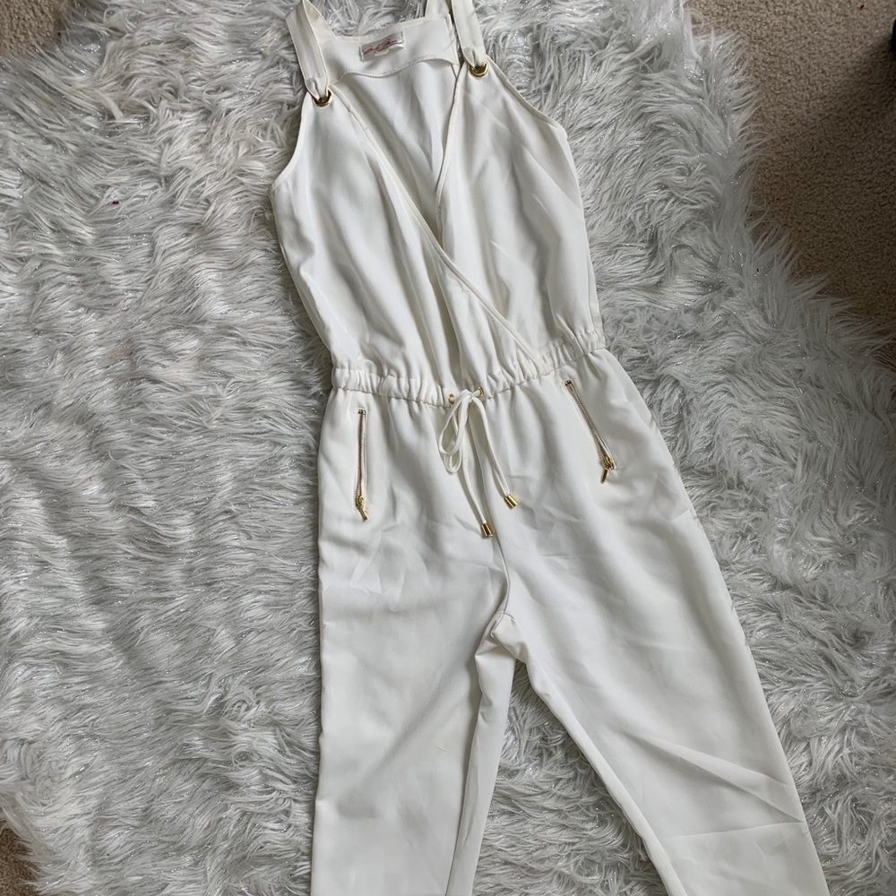 white jumpsuit